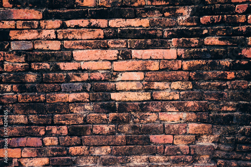 Walls from old bricks that are full of classic stains that look classic.