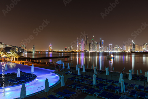 Dubai Marina Skyline by night