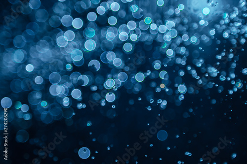 blue bokeh water with light background