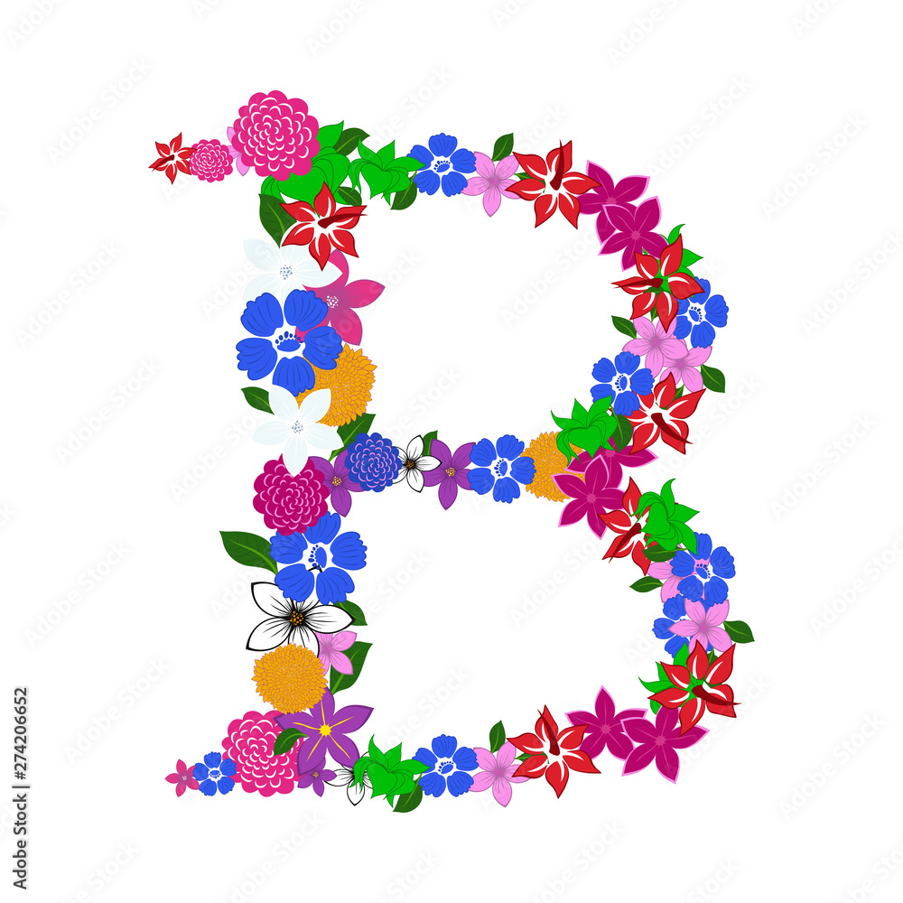 Floral Alphabet Letter Floral Alphabet Letter