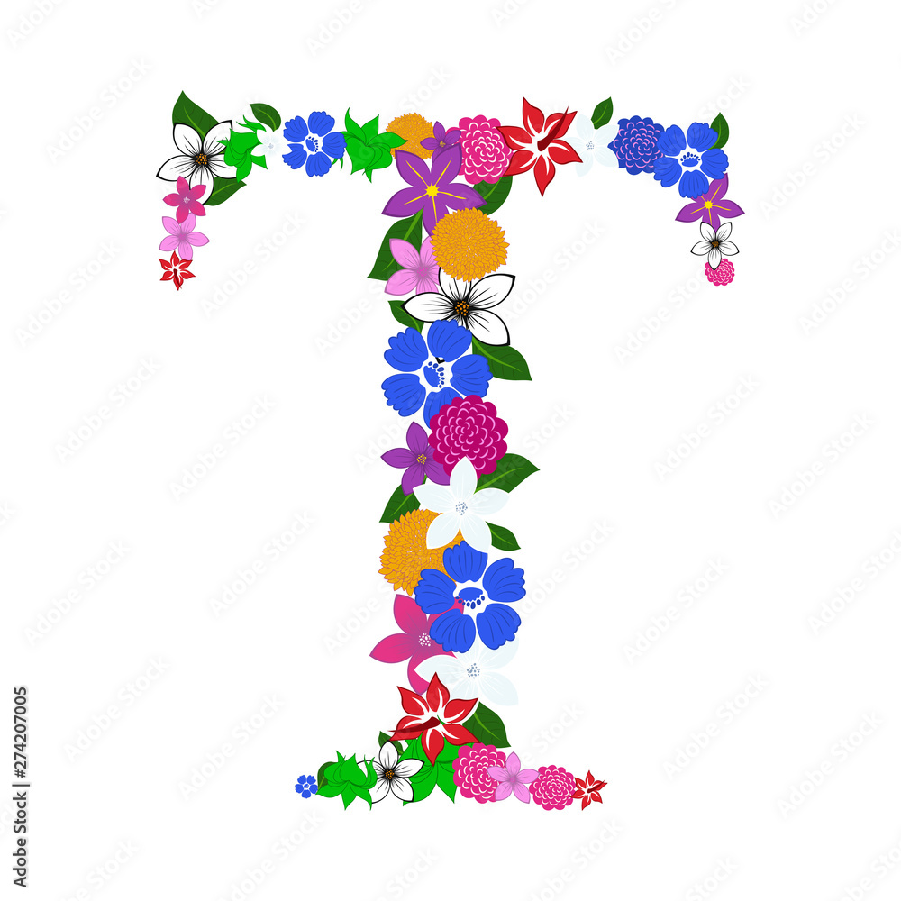 Floral Alphabet Letter Floral Alphabet Letter