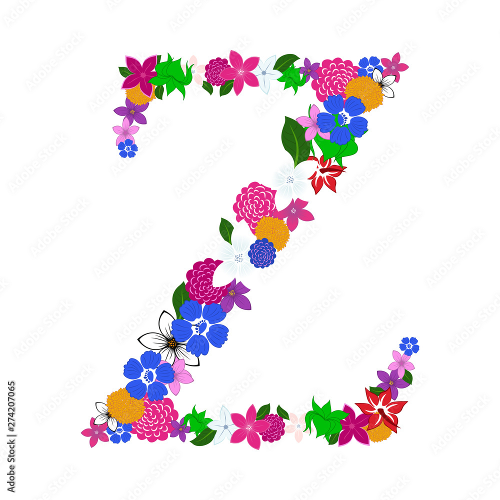 Floral Alphabet Letter