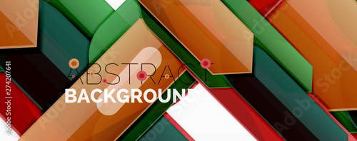 Abstract color lines dynamic background, modern material design style