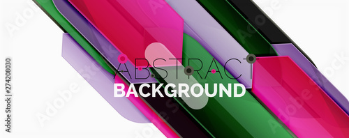 Abstract color lines dynamic background, modern material design style
