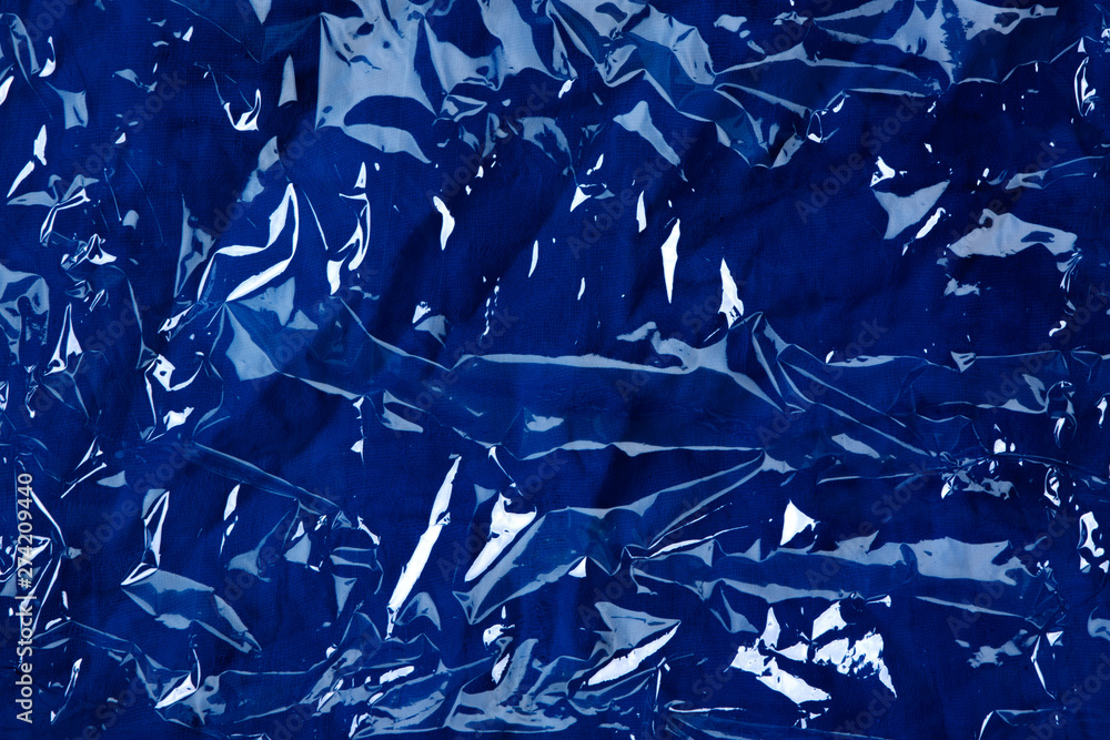 Blue Plastic Paper with Reflection Texture Background. Blue Plastic Paper with Reflection Texture Background.