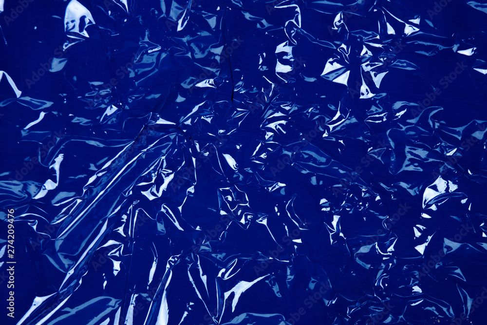 Blue Plastic Paper with Reflection Texture Background. Blue Plastic Paper with Reflection Texture Background.