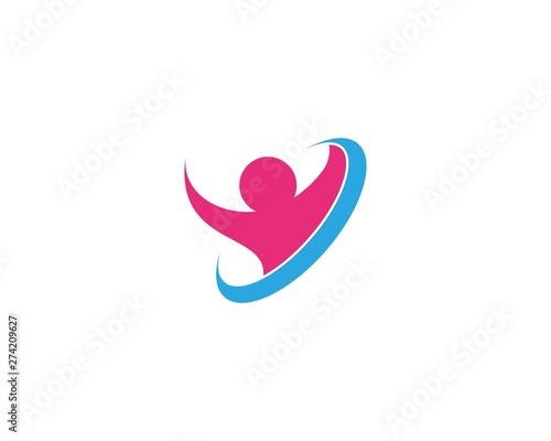 Adoption, Children, Community love logo template icon
