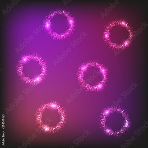 Glowing neon Background for design. Vector Illustrator