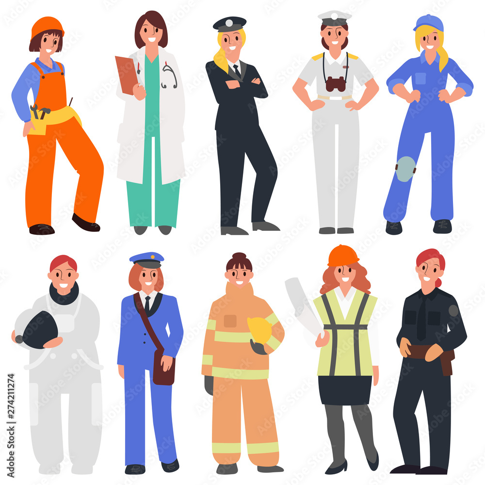 Ten women in the male professions
