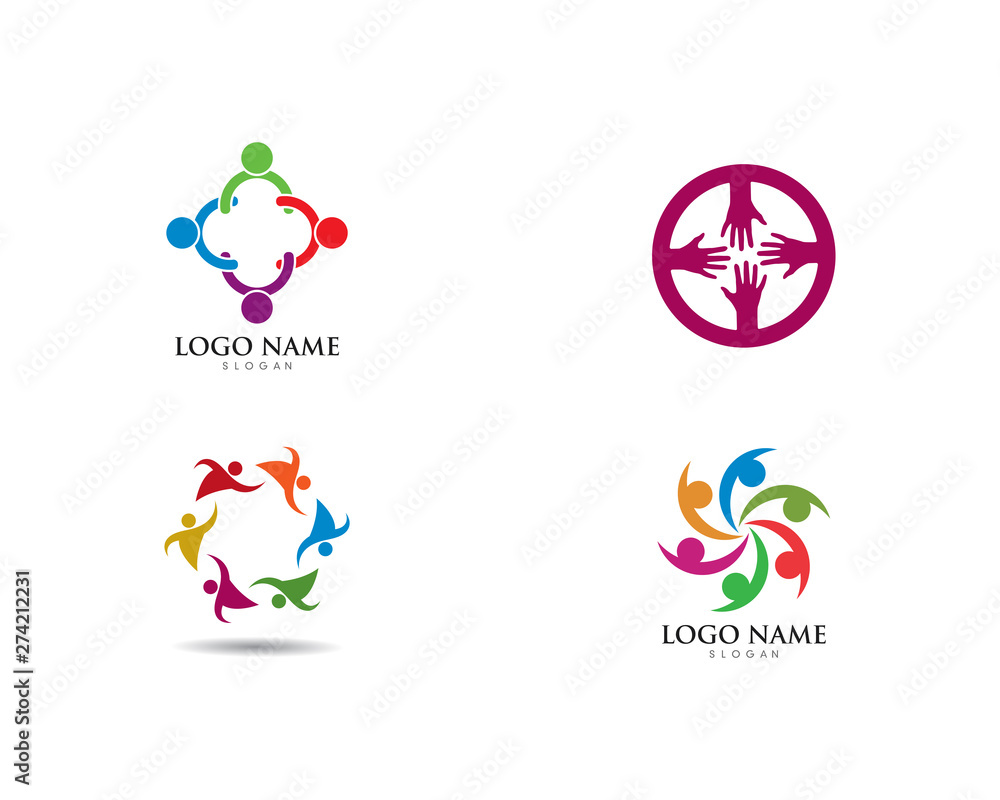 teamwork logo template vector icon illustration design teamwork logo template vector icon illustration design
