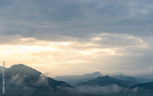 clouds over the mountains