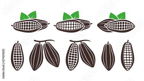 Cocoa logo. Isolated cocoa on white background