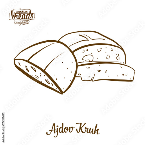 Ajdov Kruh bread vector drawing