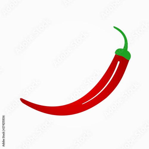 bitter pepper flat icon. vector illustration. isolated on white background