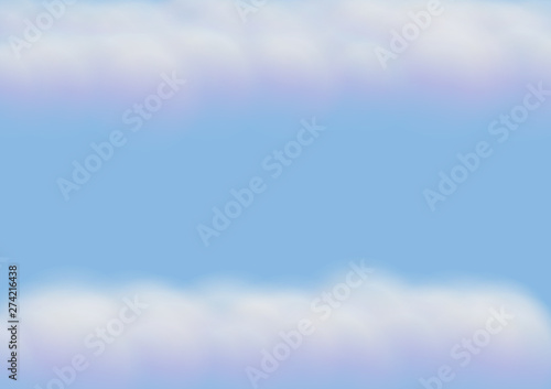clouds spread in the clear blue sky background, realistic cloud vectors
