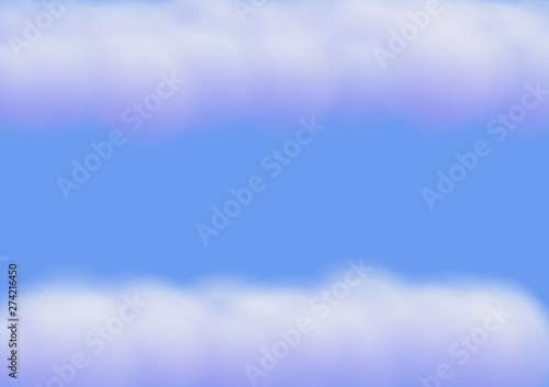 clouds spread in the blue sky background, realistic cloud vectors.