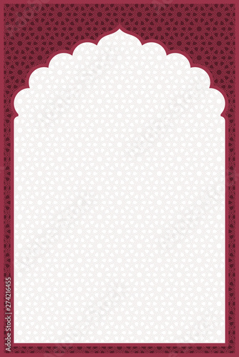 Indian frame with geometric texture - Vector