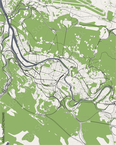 vector map of the city of Bilbao, Basque Country, Spain photo