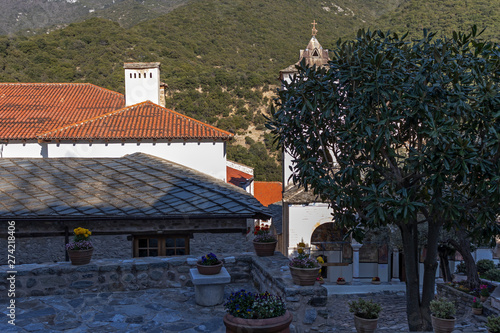 Medieval Orthodox Monastery of Timiou Prodromou St. John the Baptist near town of Serres, Central Macedonia, Greece photo