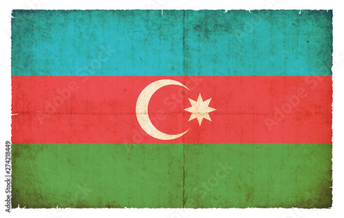 Grunge-Flagge Aserbaidschan