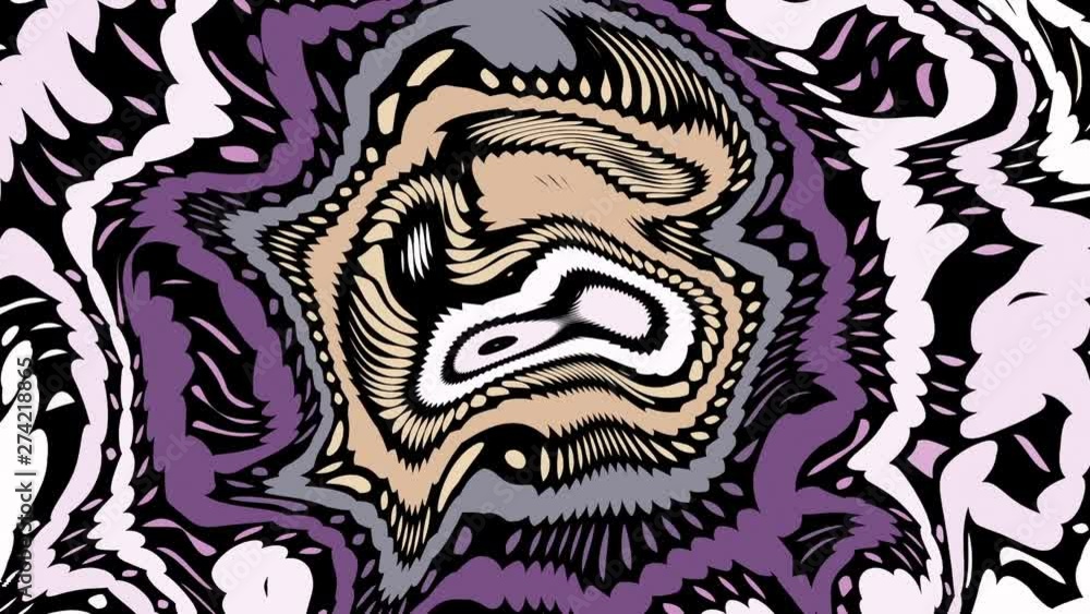 Moving random wavy texture. Psychedelic animated abstract curved shapes. Looping footage. Moving random wavy texture. Psychedelic animated abstract curved shapes. Looping footage.