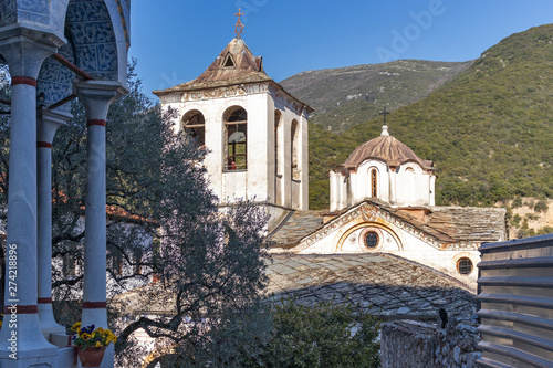 Medieval Orthodox Monastery of Timiou Prodromou St. John the Baptist near town of Serres, Central Macedonia, Greece photo