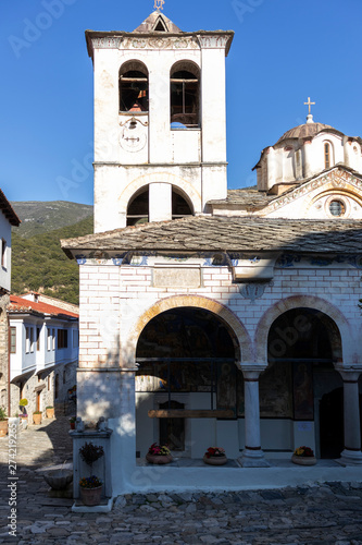 Medieval Orthodox Monastery of Timiou Prodromou St. John the Baptist near town of Serres, Central Macedonia, Greece photo