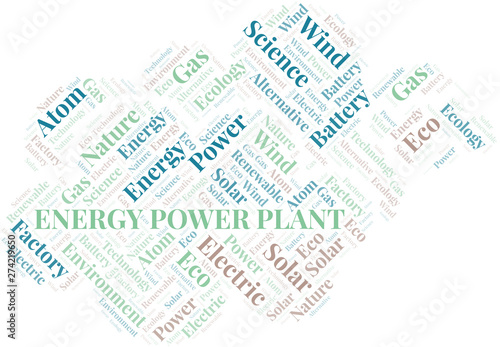 Energy Power Plant word cloud. Wordcloud made with text only.