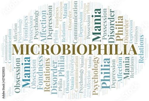 Microbiophilia word cloud. Type of Philia.