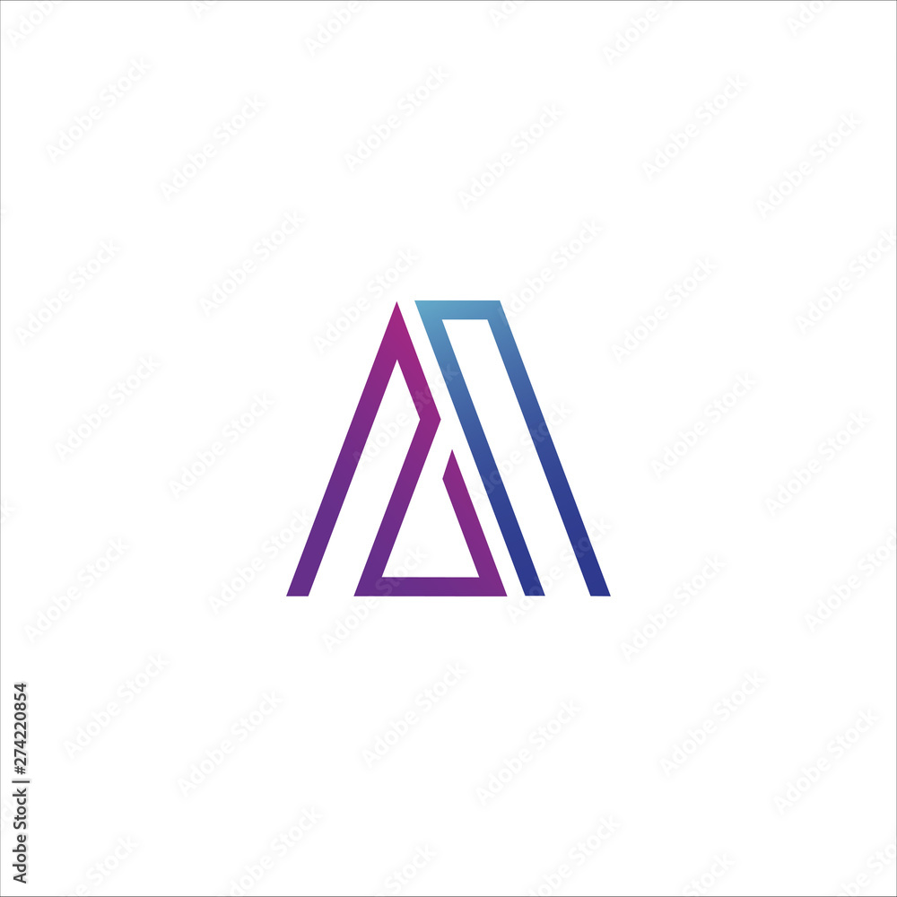 Minimal line letter initial A logo. Abstract and elegant shape font sign. logotype vector design template for personal identity branding, creative industry, web, business, corporate and company Minimal line letter initial A logo. Abstract and elegant shape font sign. logotype vector design template for personal identity branding, creative industry, web, business, corporate and company