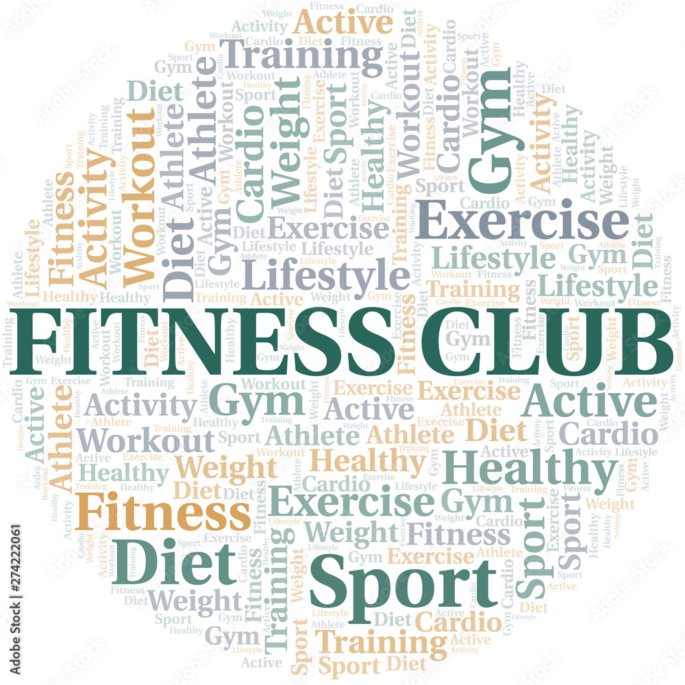 Fitness Club word cloud. Wordcloud made with text only. Fitness Club word cloud. Wordcloud made with text only.