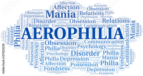 Aerophilia word cloud. Type of Philia.