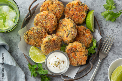 salmon and quinoa patties photo