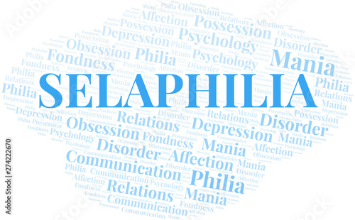 Selaphilia word cloud. Type of Philia.