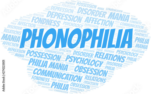 Phonophilia word cloud. Type of Philia.