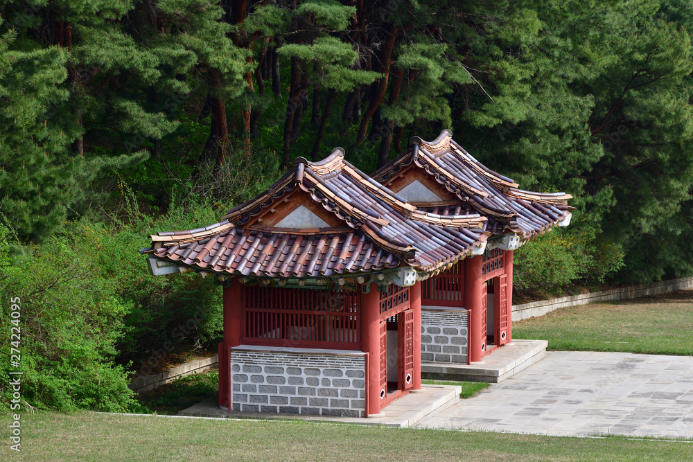 North Korea. Tomb of King Wanggon North Korea. Tomb of King Wanggon