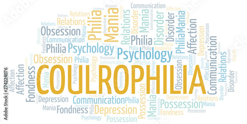 Coulrophilia word cloud. Type of Philia.