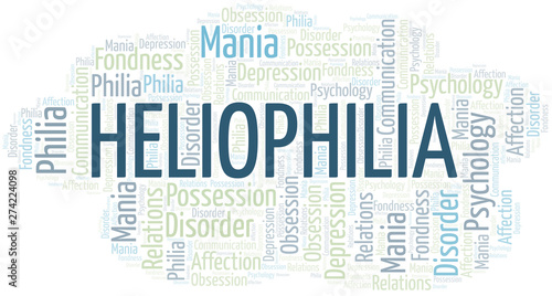 Heliophilia word cloud. Type of Philia.
