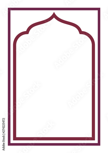 Indian frame on white background