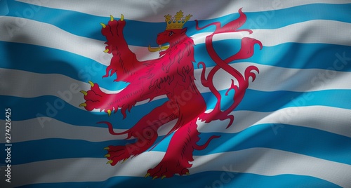 Valokuva Luxembourgish official flag with Lion