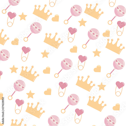 Fototapeta Naklejka Na Ścianę i Meble -  baby shower background design vector illustration