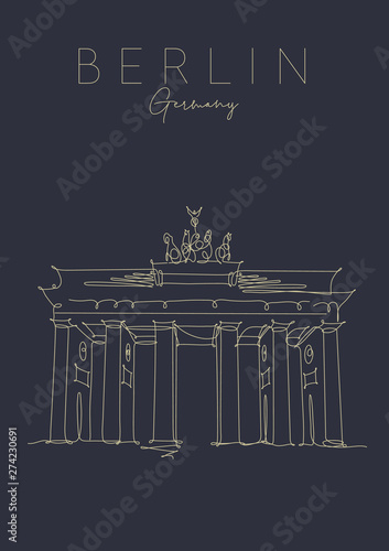 Poster Brandenburg Gate dark