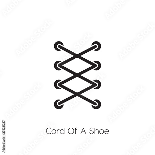 cord of shoe icon vector symbol