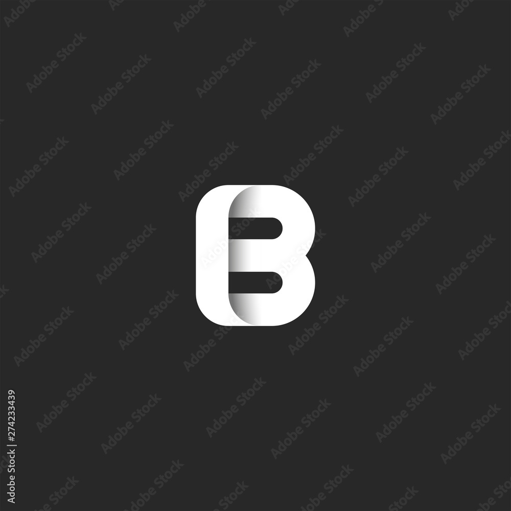 Creative mark letter B logo bold monogram, stylish sleek shape icon typography minimalist design element Creative mark letter B logo bold monogram, stylish sleek shape icon typography minimalist design element