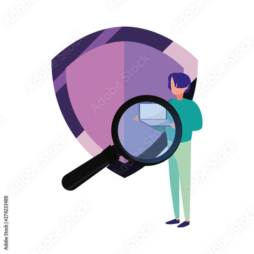 copyright of intellectual people icon vector ilustration photo