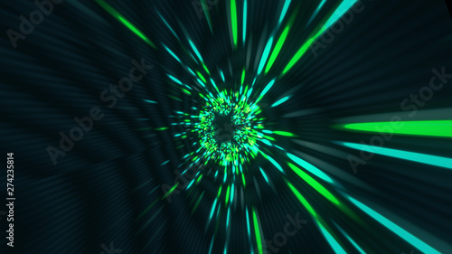 vortex hyperspace tunnel wormhole time and space, warp science fiction Background 3D Animation
