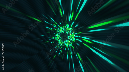 Fotografia vortex hyperspace tunnel wormhole time and space, warp science fiction Backgroun