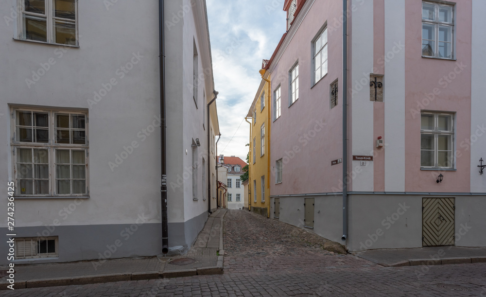 street in old town tallinn estonia
