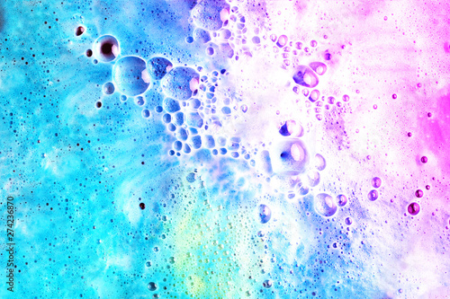 Colorful fizzy bath bomb backdrop