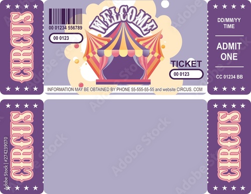 retro circus tickets